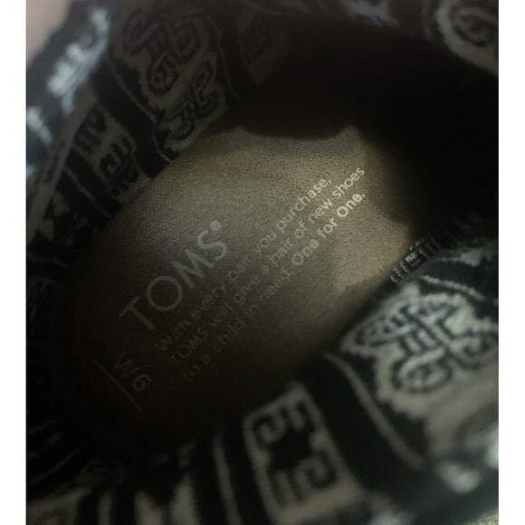 Toms Black Suede Kala Lace up Wedge Bootie Women’s Ladies Size 6 Heel Desert - Picture 8 of 8